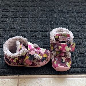 Pediped Pink Floral Kids Boots